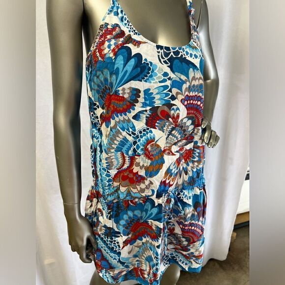 Quicksilver Dress Bird Print Swim Cover Up Size M - Picture 2 of 5